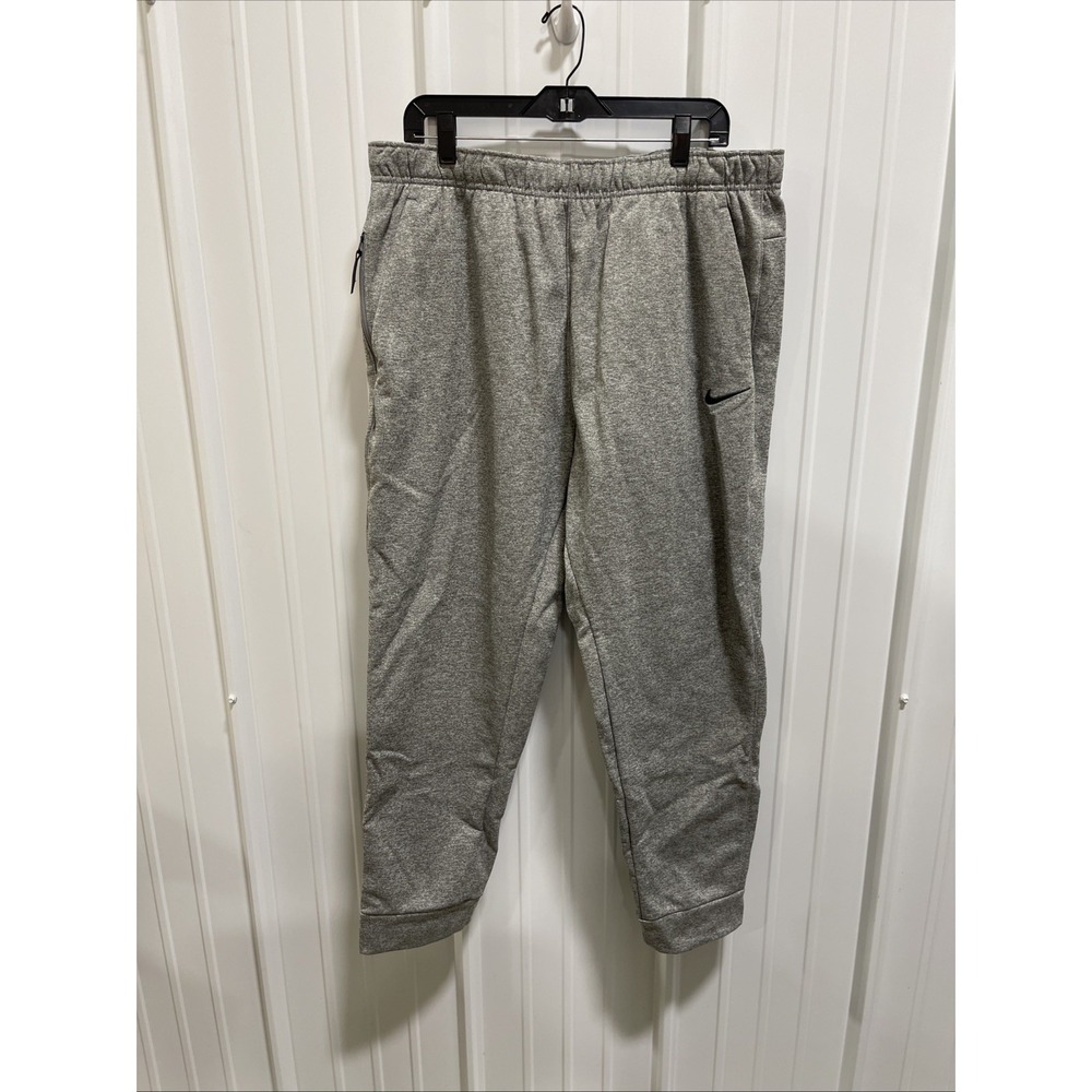 2XL Nike Men's Therma-FIT Tapered Fitness Pants DQ5405-063 Dk‎ Grey Heather New